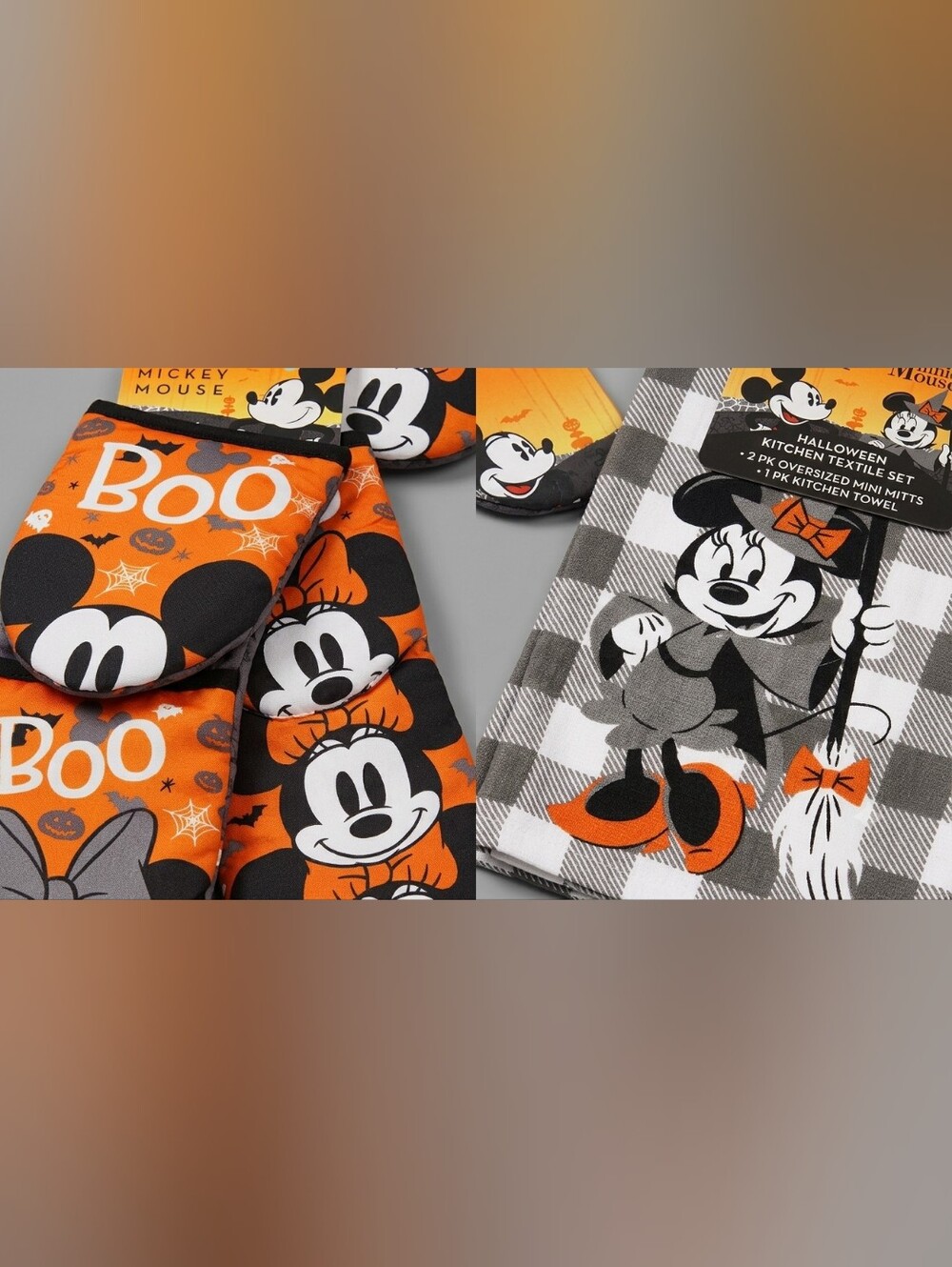 4 pc Disney Mini Mouse Witch Kitchen Towels - Mittens